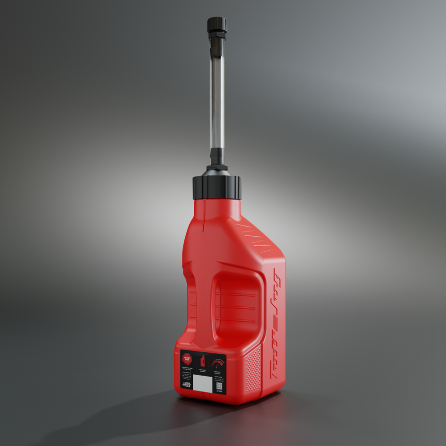 Red Tuff Jug 1.25-gallon utility jug with Auto-Stop Spout