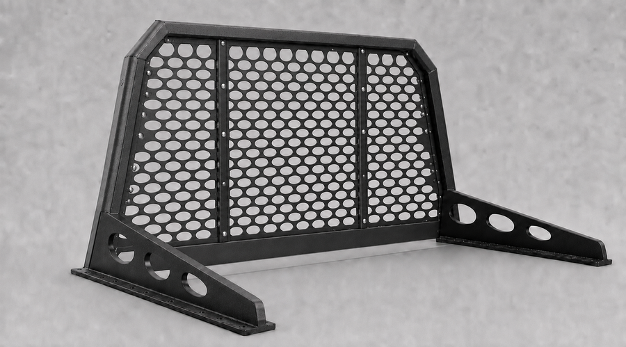 J Fab modular aluminum headache rack system with three removable center cassette concepts
