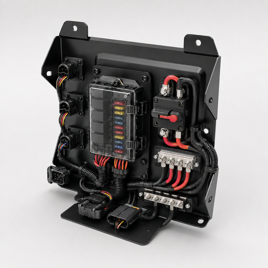 J Fab KRX Electrical Distribution Panel concept rendering