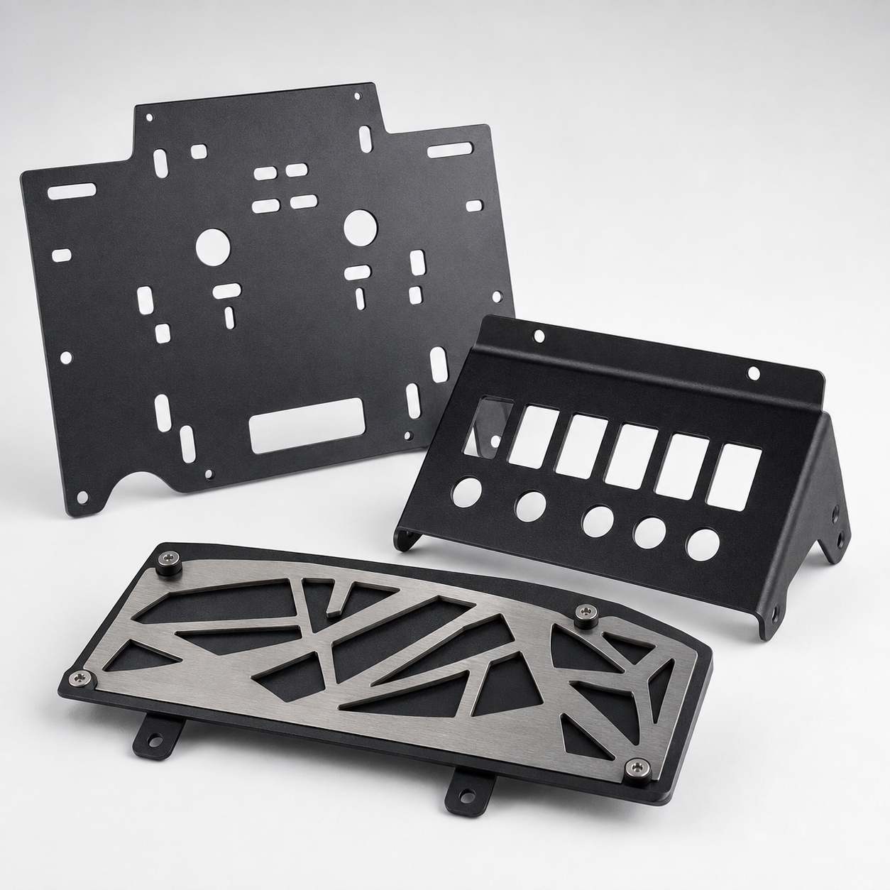 J Fab Custom Laser-Cut Mounting Plates concept rendering