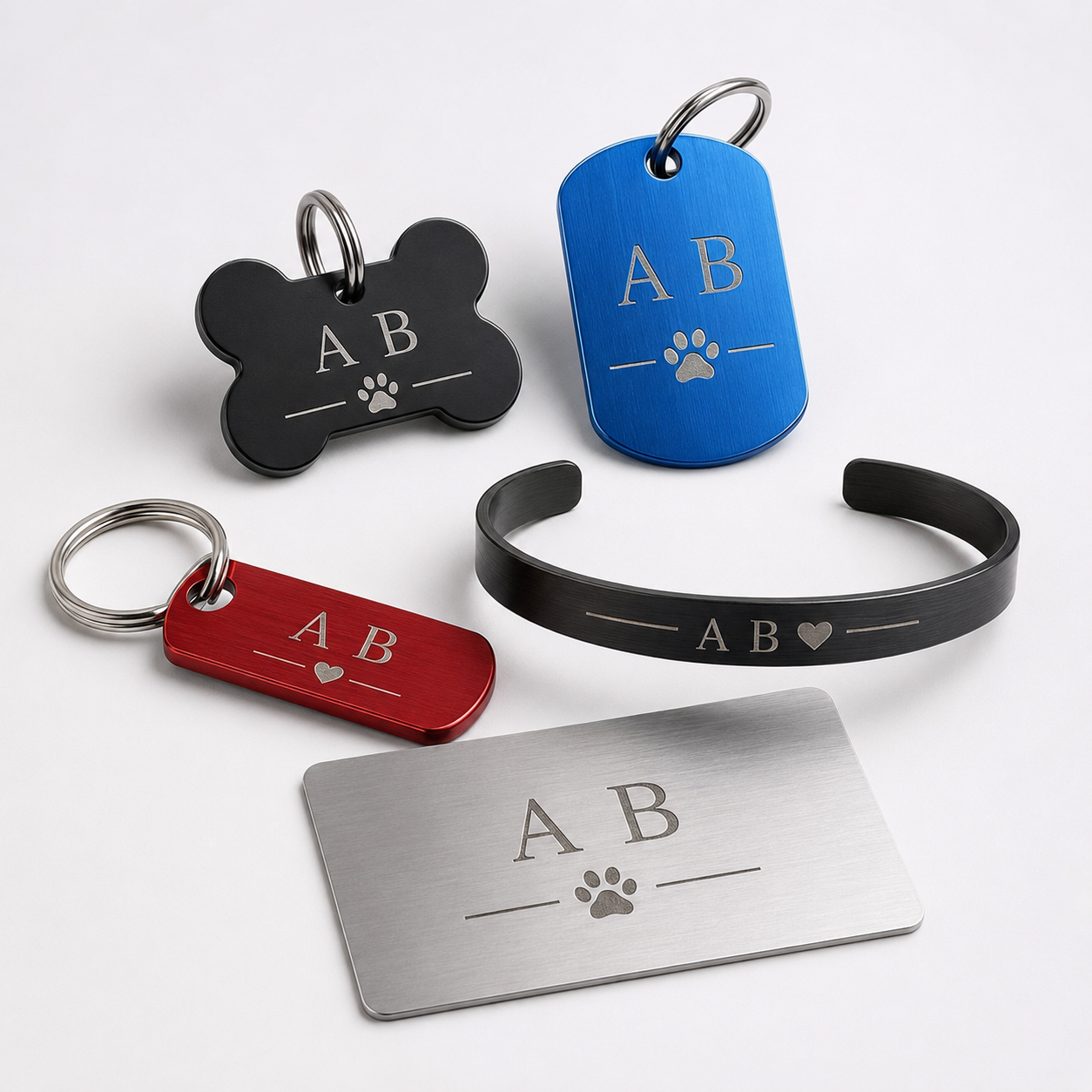 J Fab Personalized Metal Keychains concept rendering